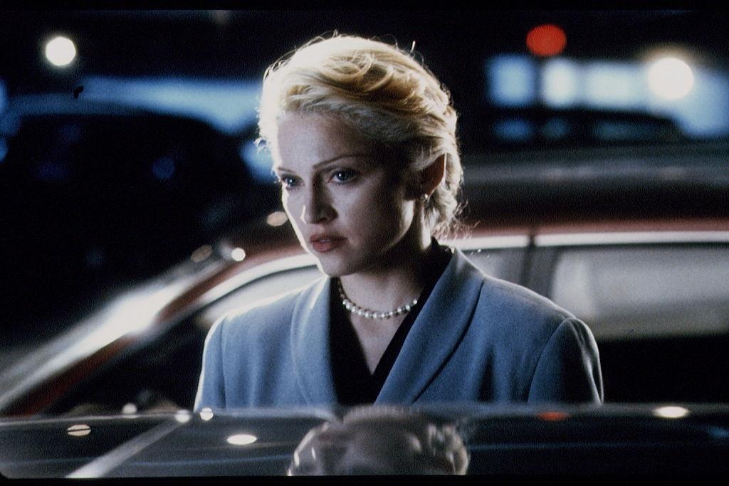 Madonna on the set of Body of Evidence, 1993.