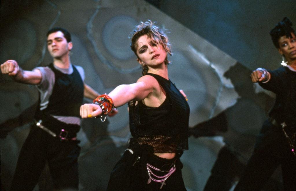 Madonna on stage in Munich in 1984