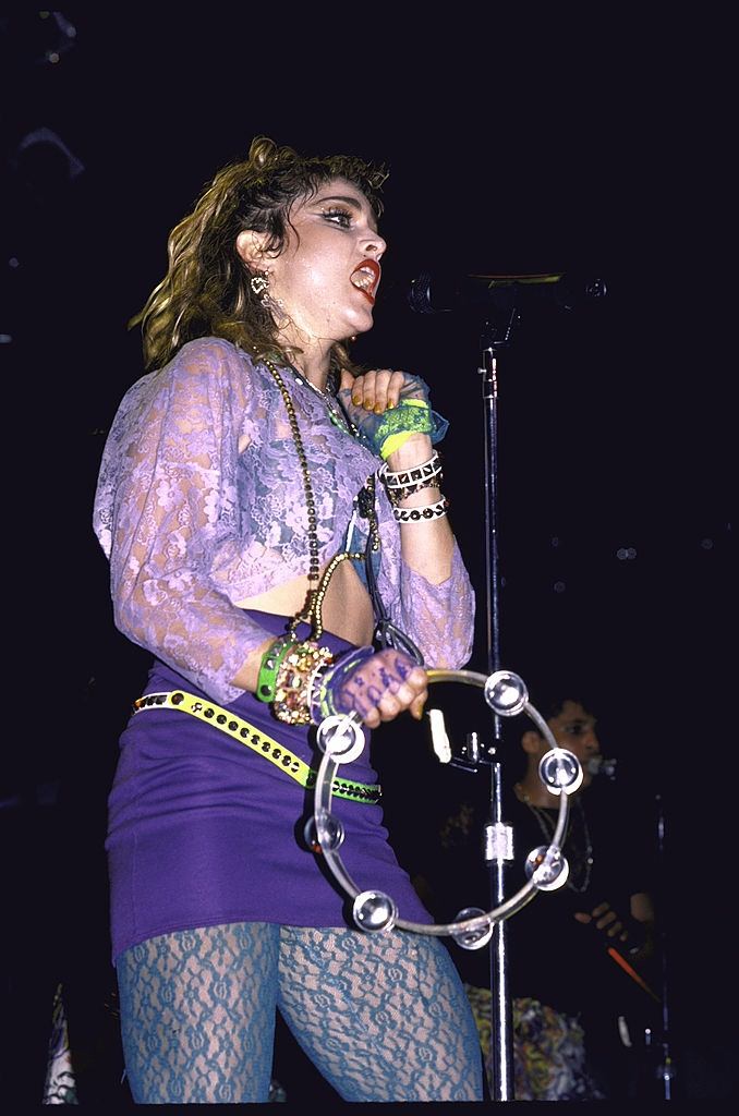 Madonna performing, 1985.