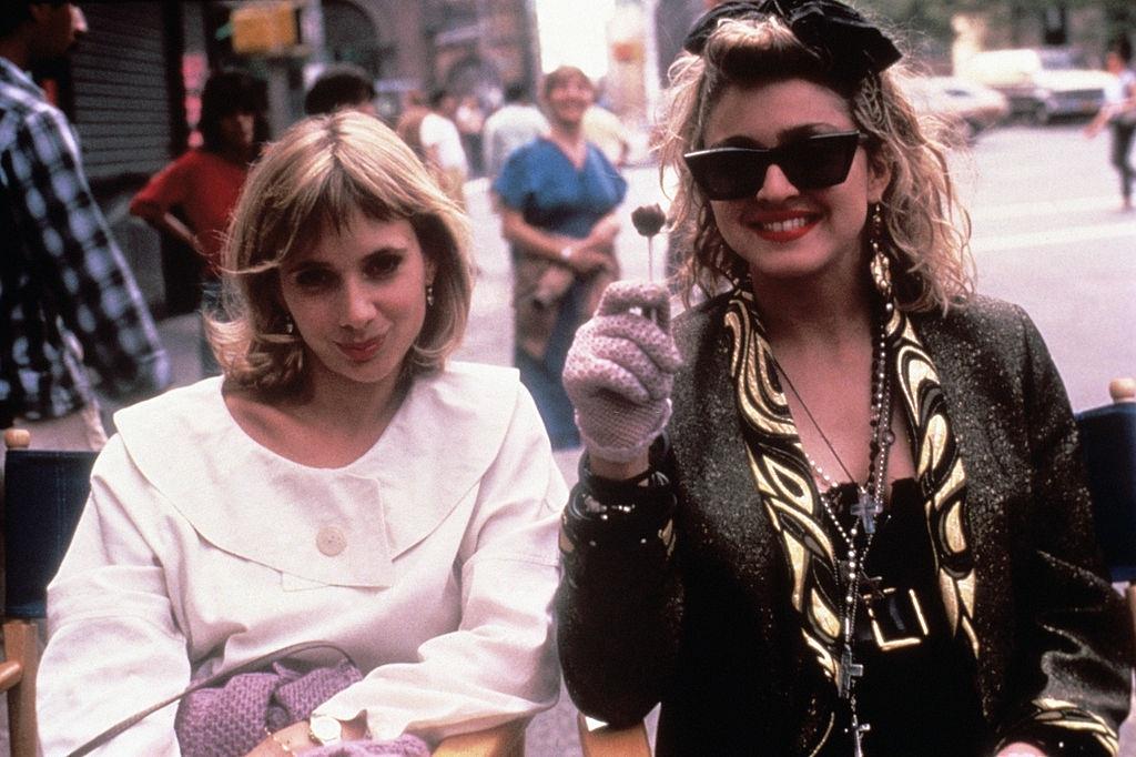 Madonna with Rosanna Arquette in Desperately Seeking Susan, 1985.