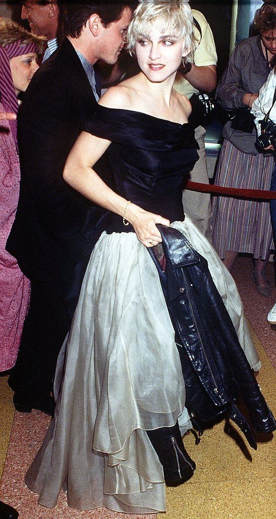 Madonna in a party, 1985.