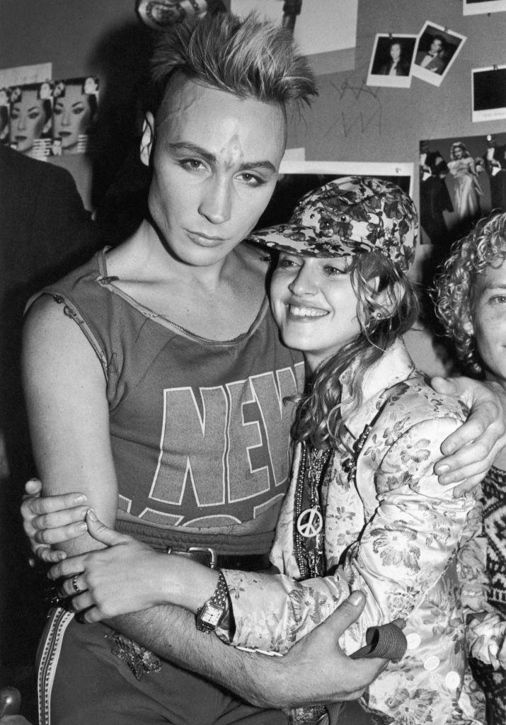 Madonna with English pop singer Marilyn (Peter Robinson), 1985.