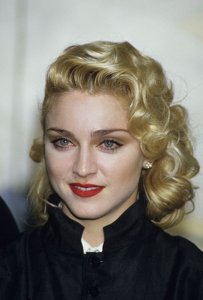 Madonna holds a press Conference with former Beatle George Harrison for their film 'Shanghai Surprise', 1986.