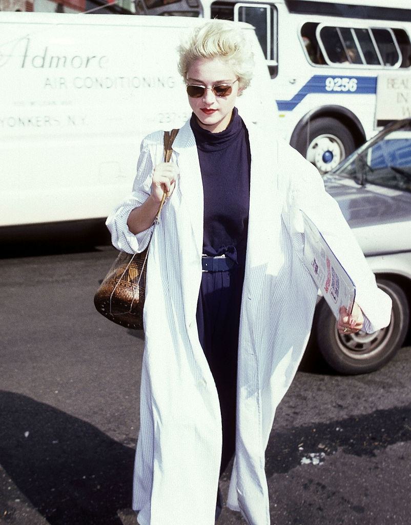 Madonna attend the rehearsals for the Lincoln Center workshop poduction of "Goose and Tomtom", 1986.
