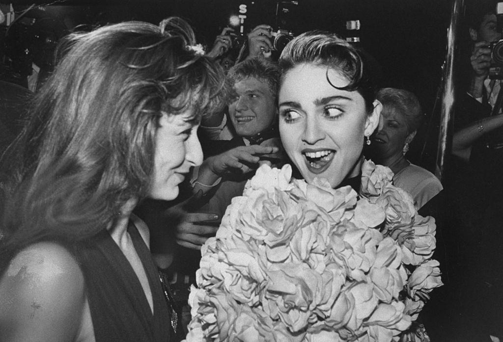 Madonna with Jennifer Grey, 1988.