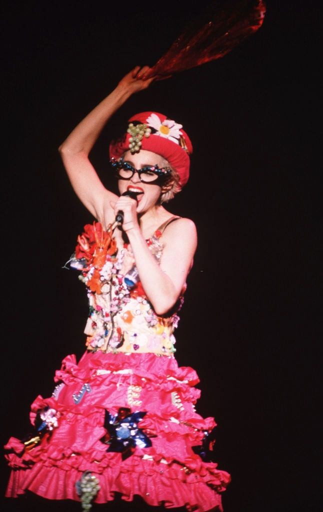 Madonna performs on stage, 1983.