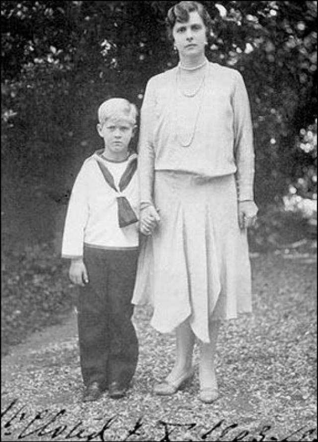 Philip with his mother, 1926.