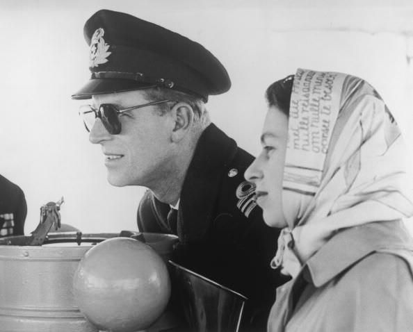 Princess Elizabeth and the Duke of Edinburgh heading toward Victoria while on tour, 1951.