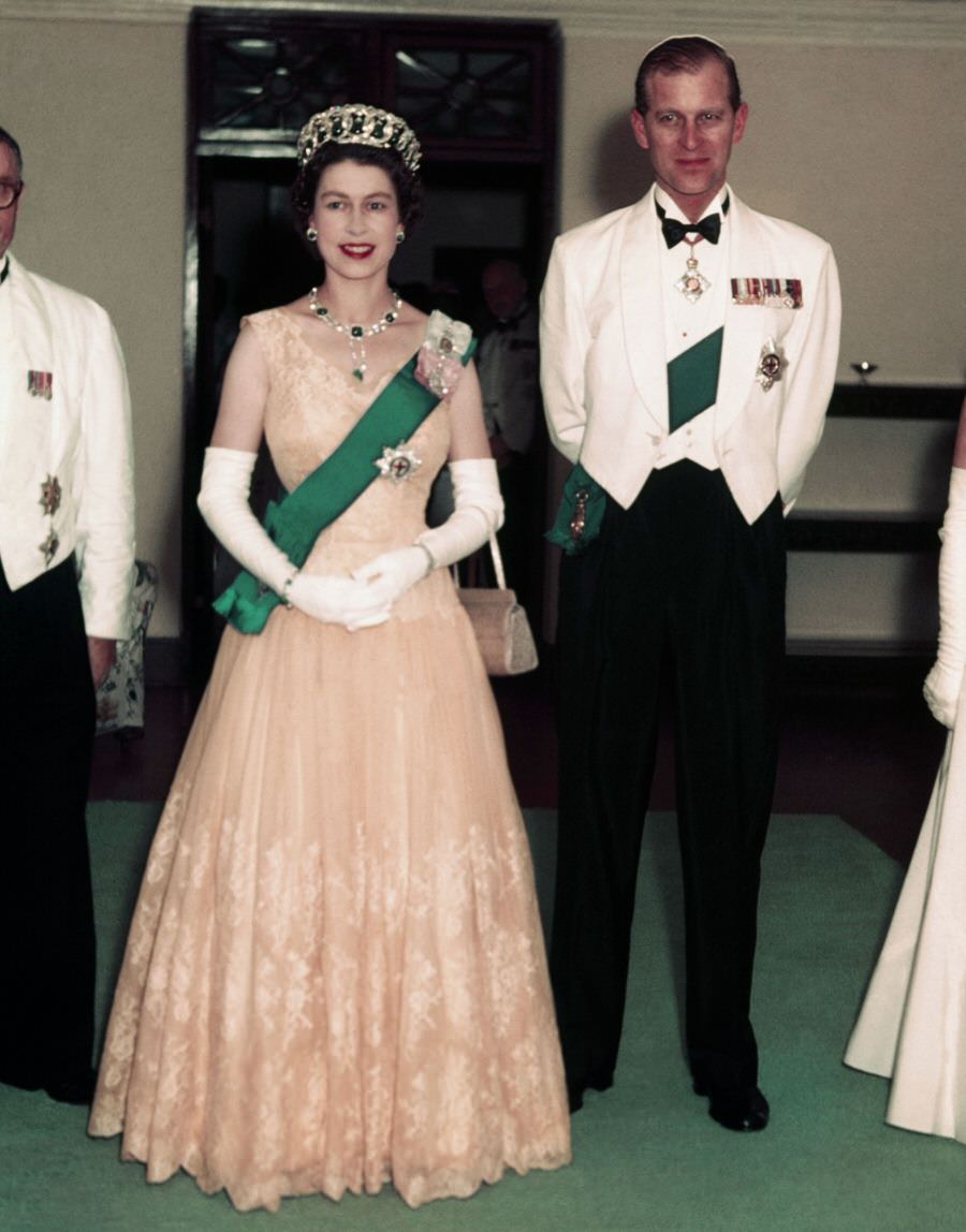 Prince Philip with Queen Elizabeth II on a Nigerian tour.