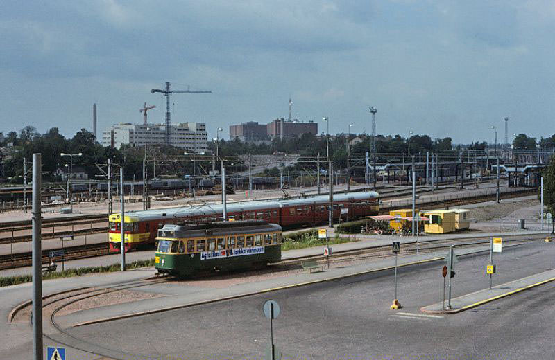 Pasilan asema tram stop, Helsinki, 1981