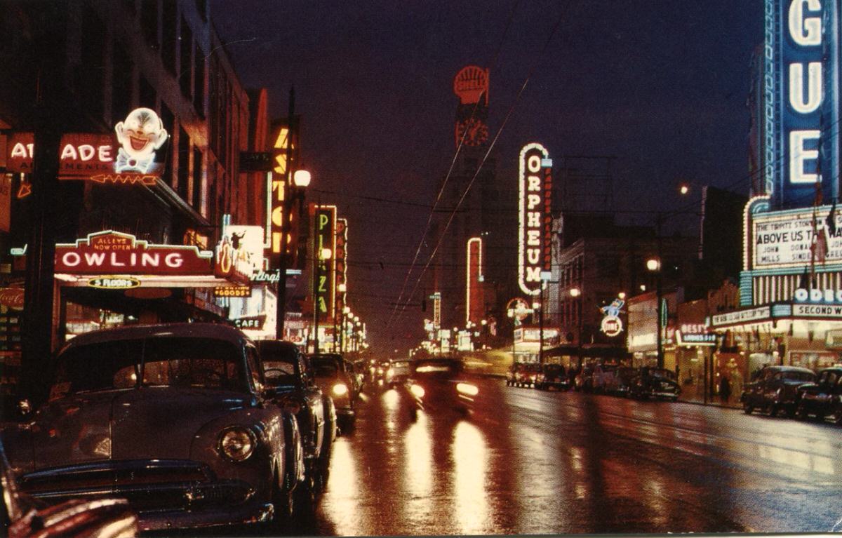 Looking North from Robson Street, Vancouver, 1960s