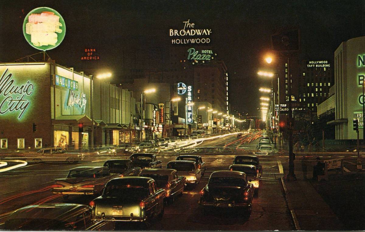Sunset & Vine, Hollywood, California, 1960s