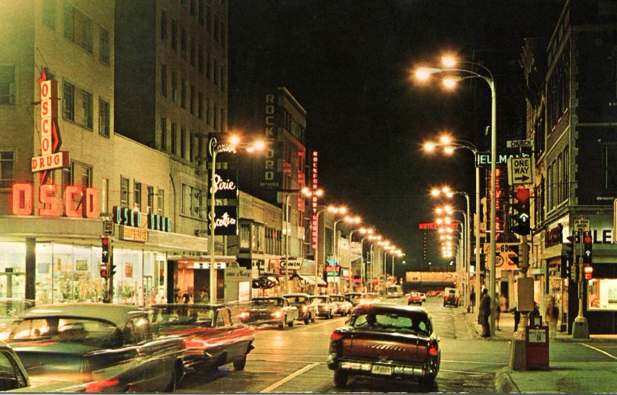 West State Stree, Rockford, 1960s