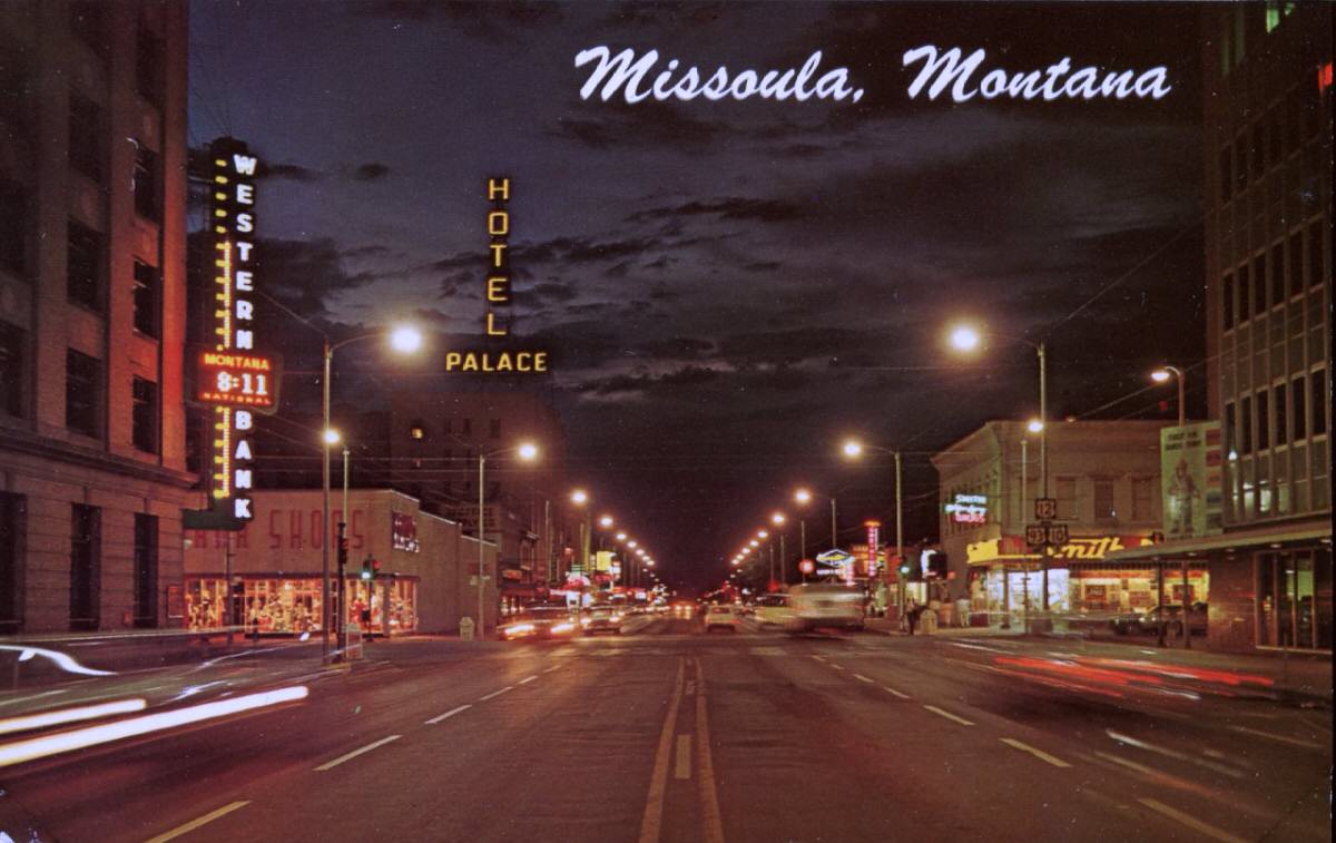 Night Scene, Missoula, Montana, 1960s