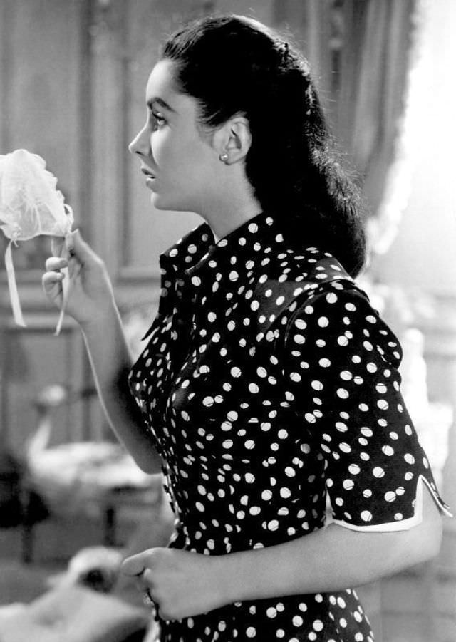 16-Year-Old Elizabeth Taylor during the Filming of 'Julia Misbehaves', 1948