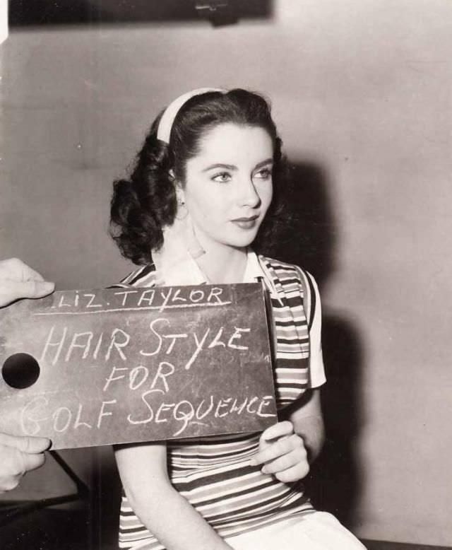 16-Year-Old Elizabeth Taylor during the Filming of 'Julia Misbehaves', 1948