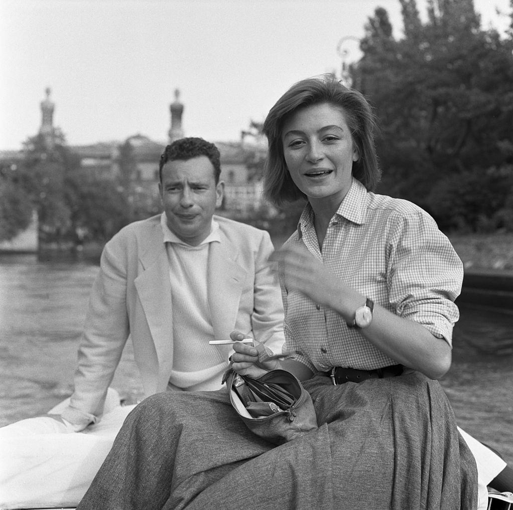 Anouk Aimee with Alexandre Astruc, 1955.