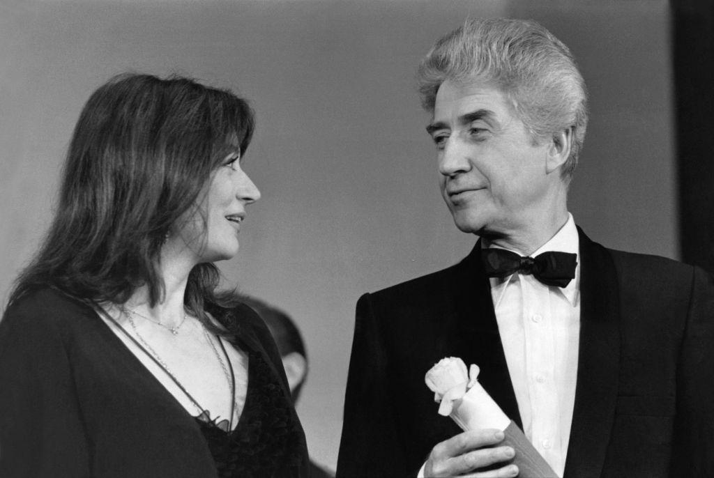 Anouk Aimée, accompanied here by Alain Resnais, received the Best Actress award at the 33rd Cannes Film Festival in May 1980 in Cannes, France.