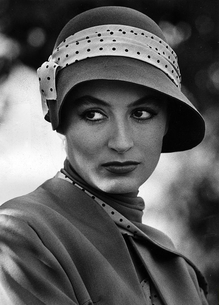 Anouk Aimée wearing a hat, 1960s.