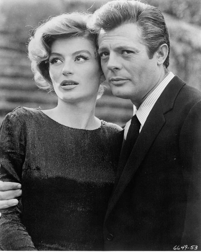 Anouk Aimee And Marcello Mastroianni in 'La Dolce Vita', 1960.
