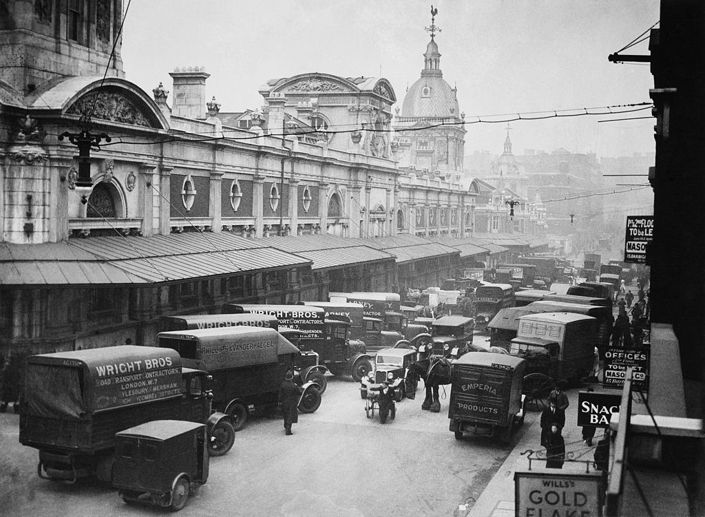 End of Great Smithfield meat Strike in London on February 11th Street, 1936