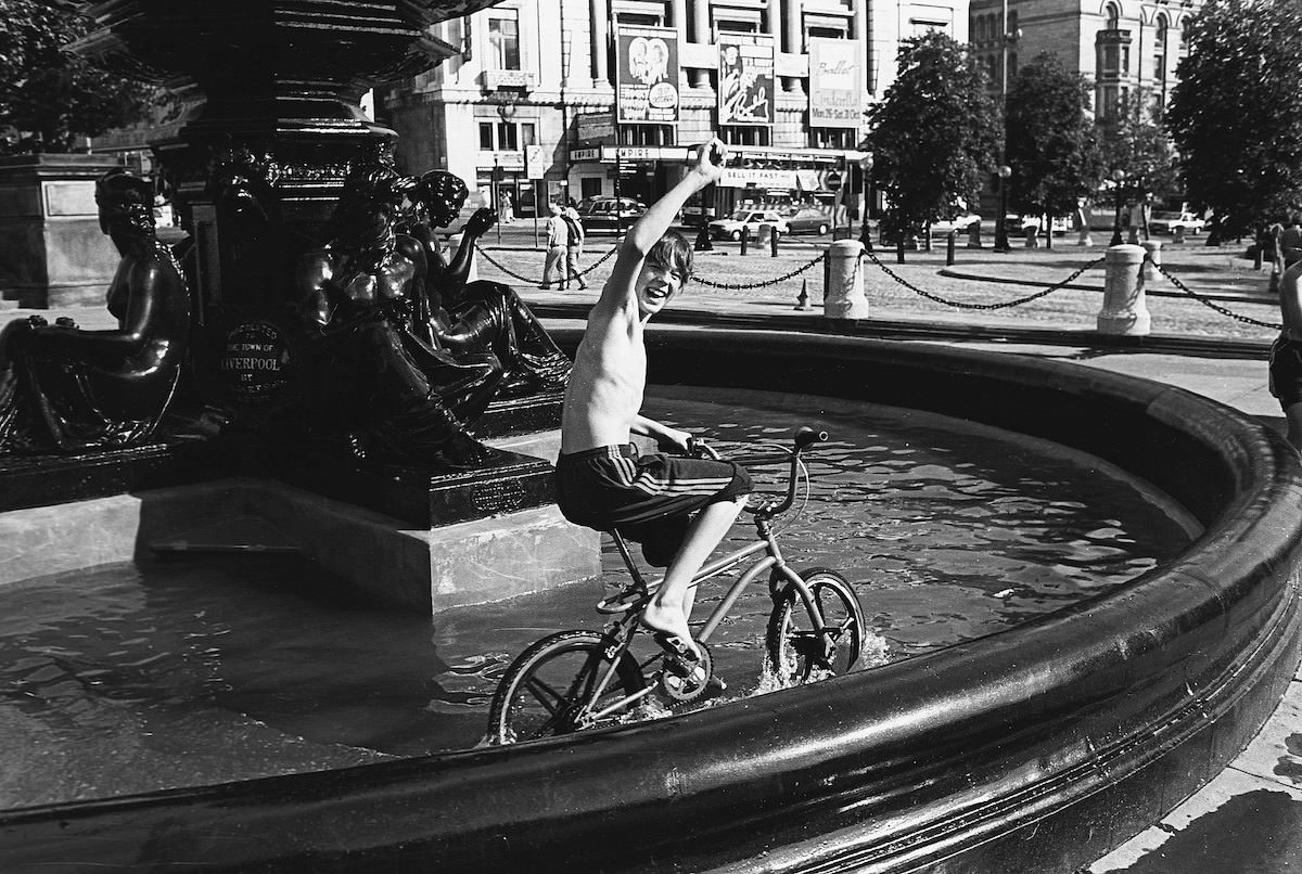 In the fountain, late 1980s