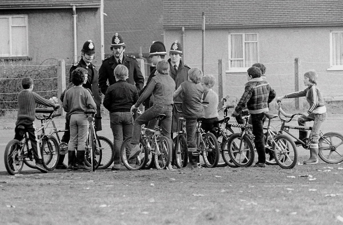 Boys on BMX bikes in Port Talbot – 1983