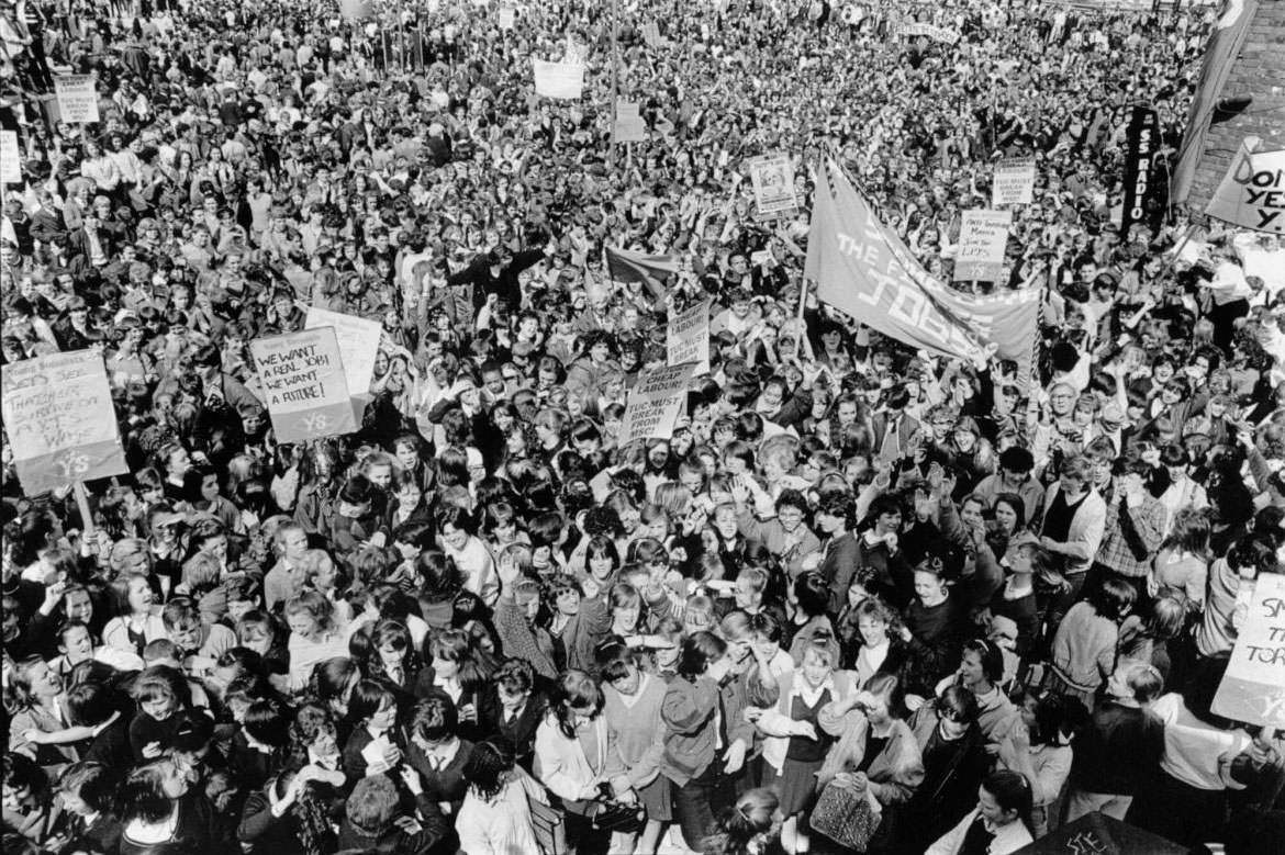 Kids on the school strike in Liverpool