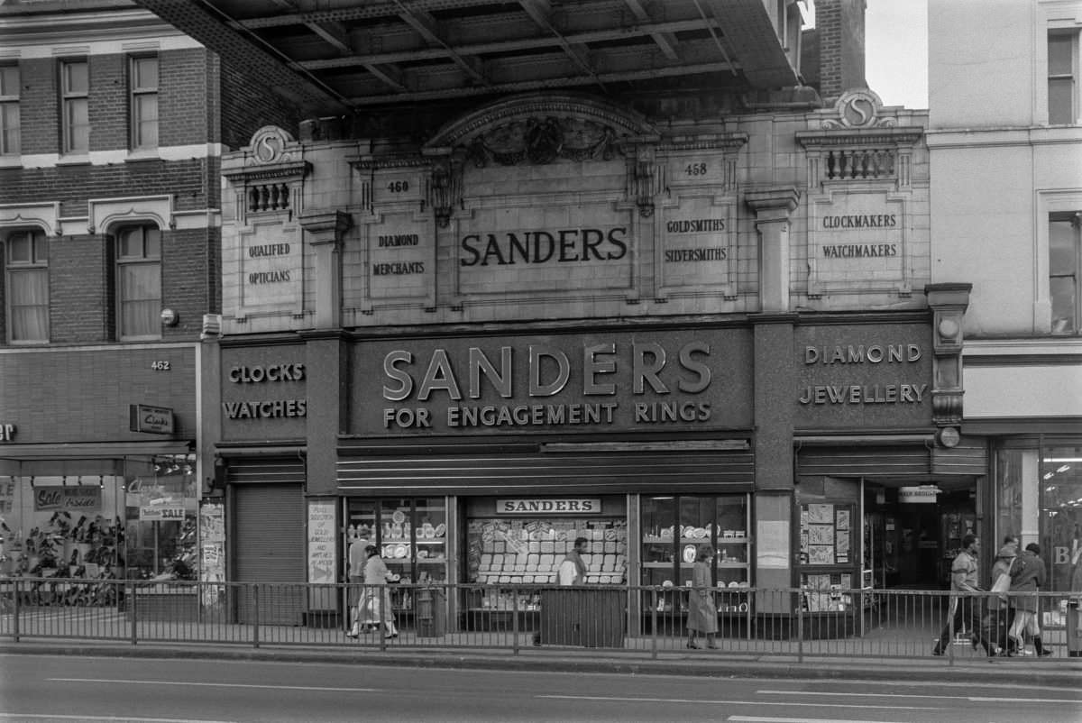 Sanders, Jeweller, Brixton Rd, 1987