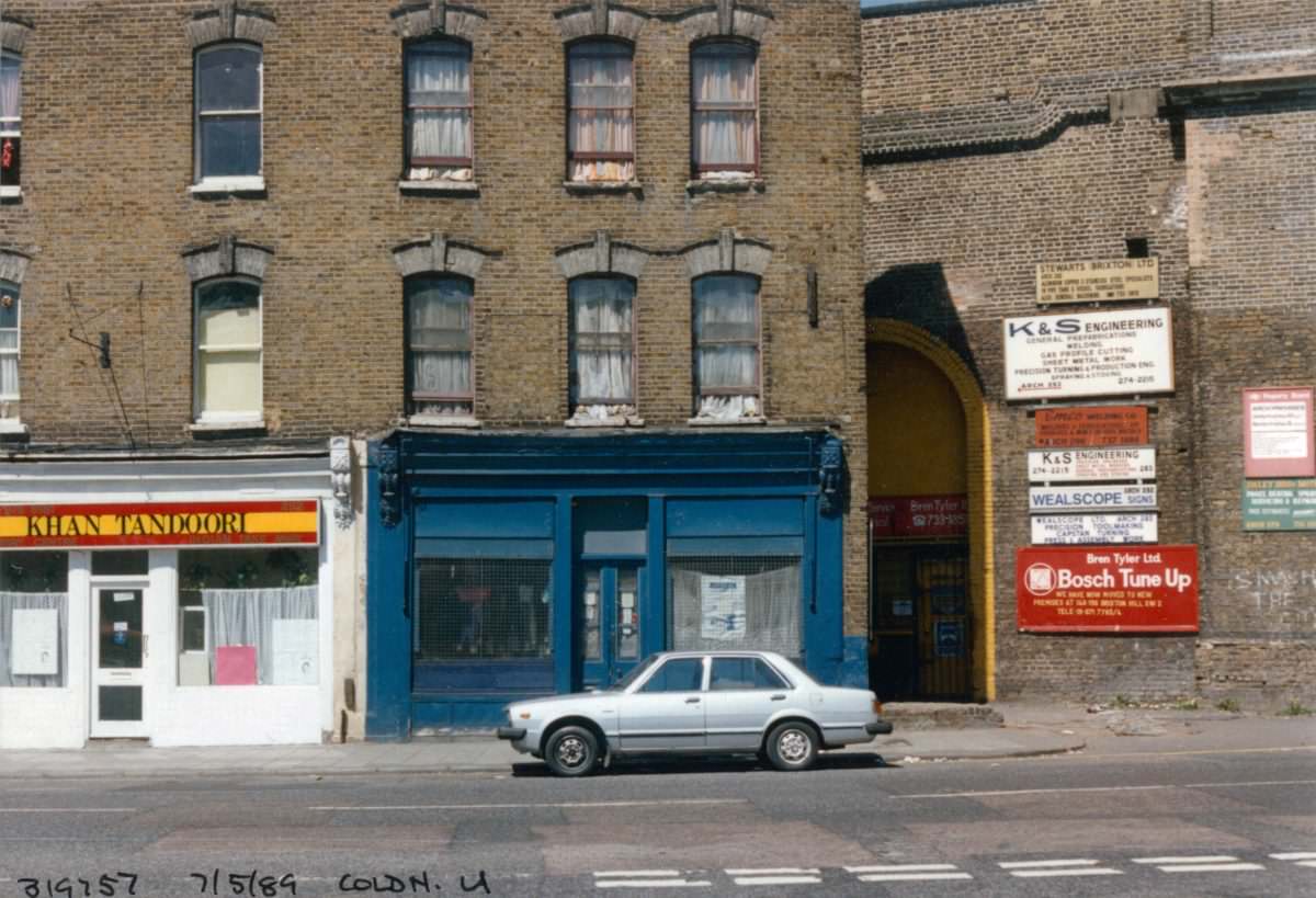 Shops, Coldharbour Lane, 1989