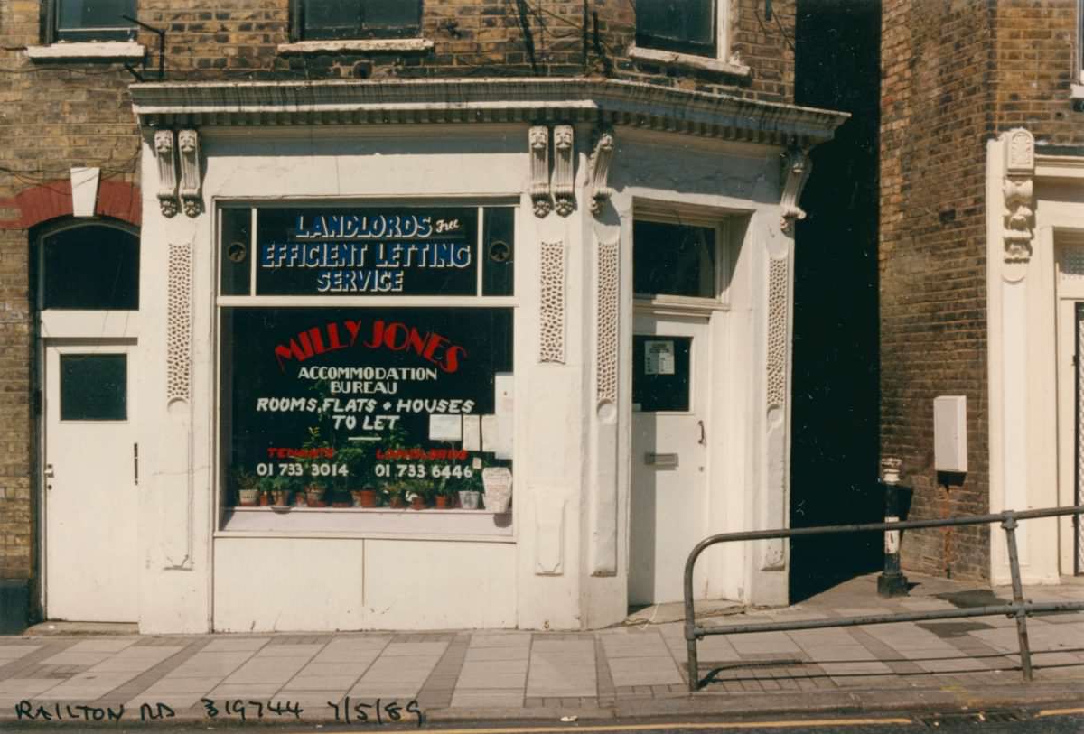 Letting Service, Railton Road, 1989