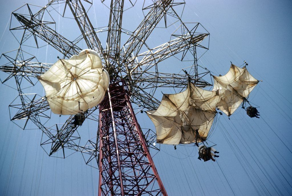 The famous Parachute Jump in Steeplechase Park, 1948.