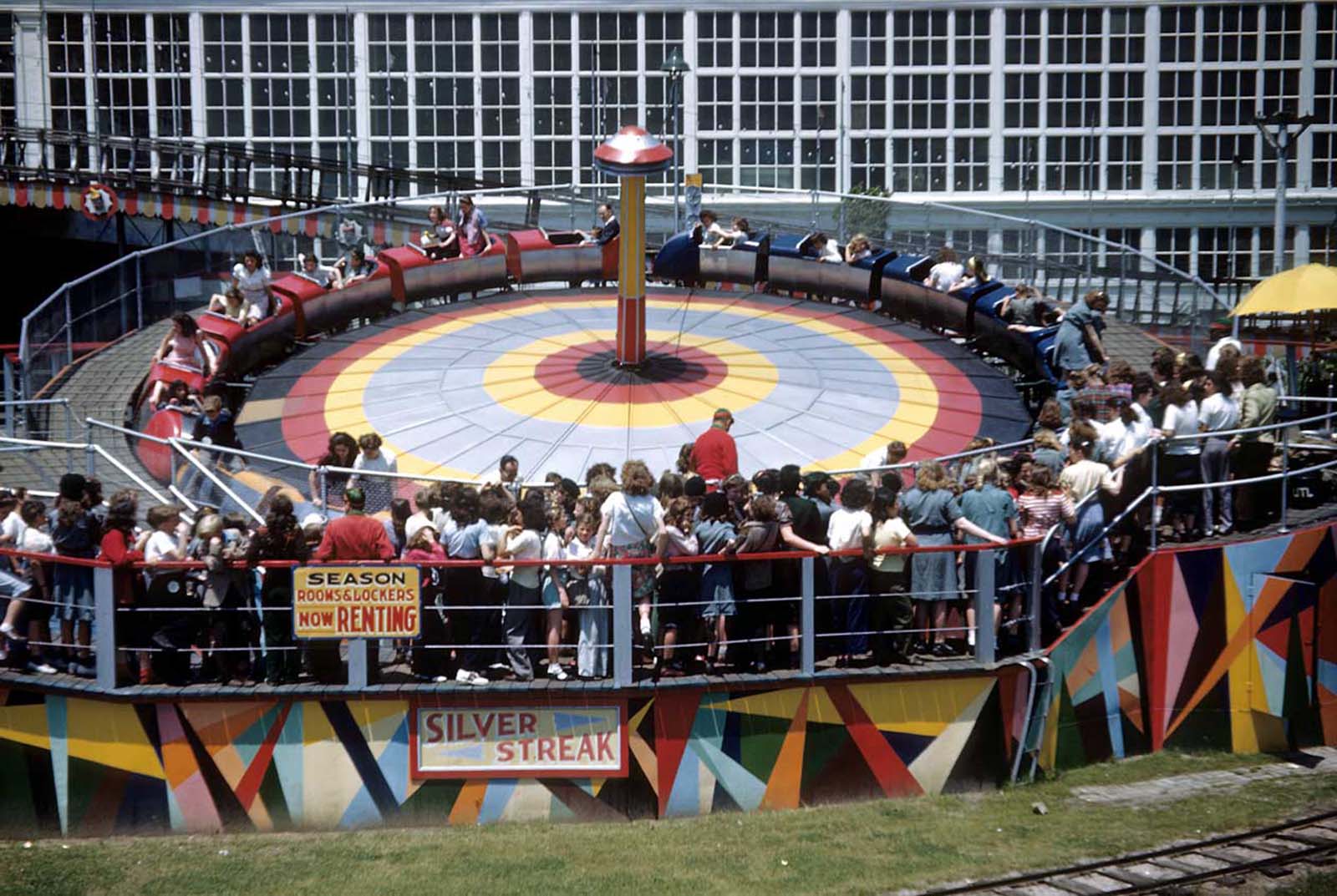 The Silver Streak ride in Steeplechase Park.