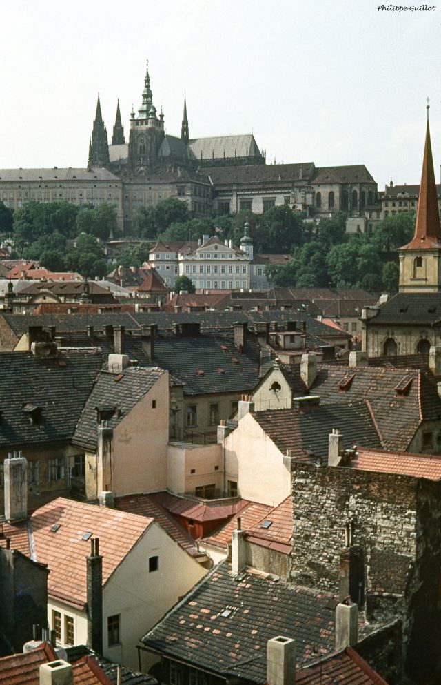Prague Castle overlooking the old town (Stare Město)