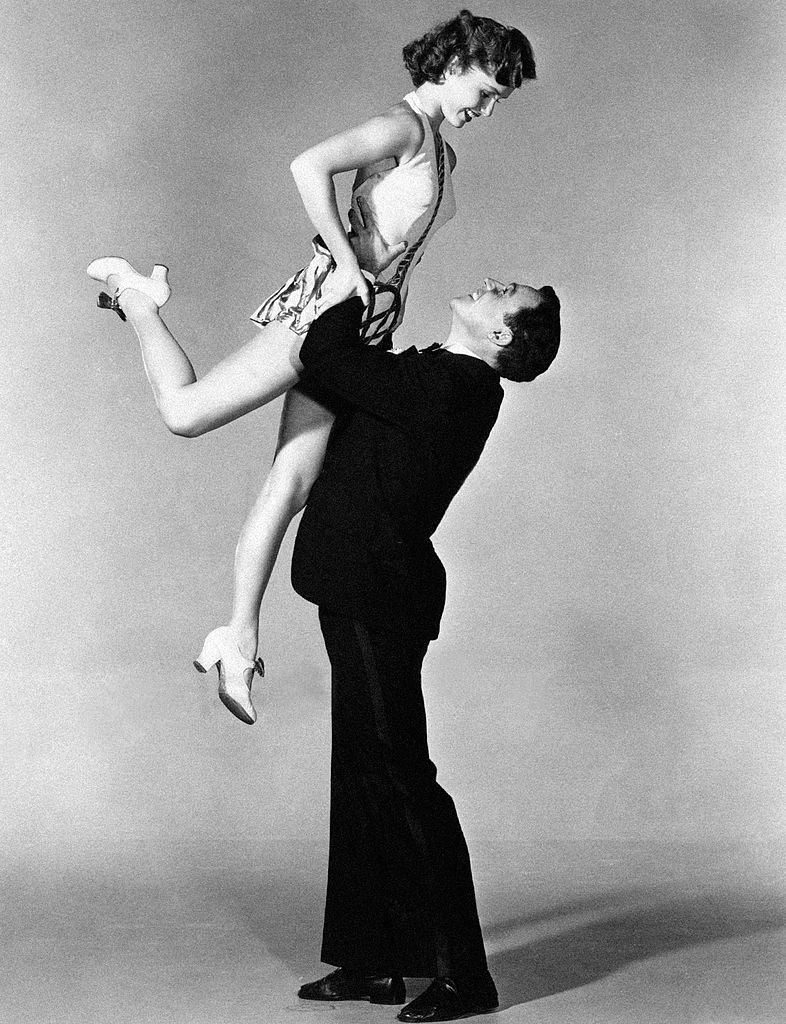 Debbie Reynolds with Gene Kelly, 1947.