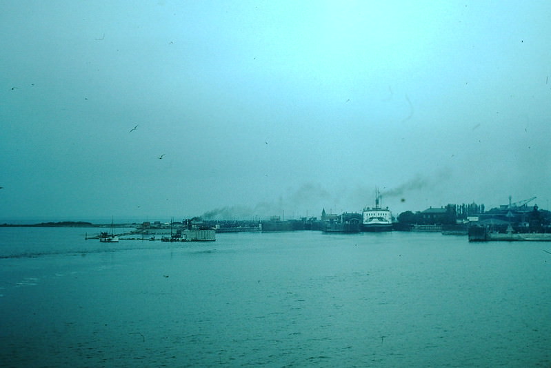 Leaving Gedser for Germany, Denmark, 1954