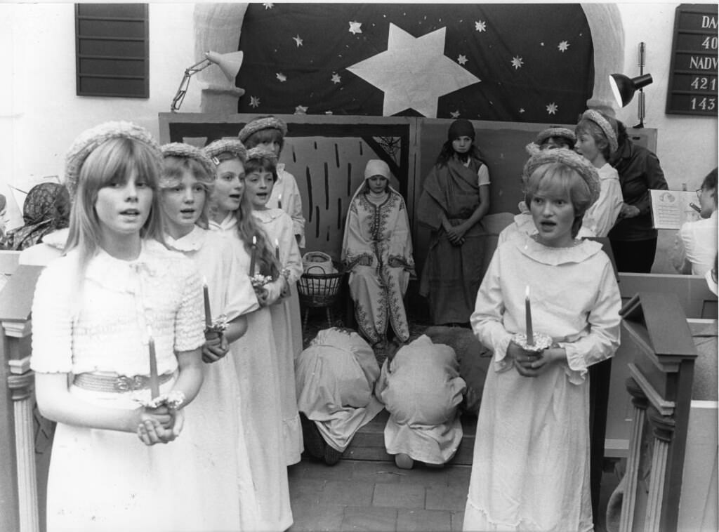 Sct. Andreas School, Christmas play in Svogerslev church, 1980s