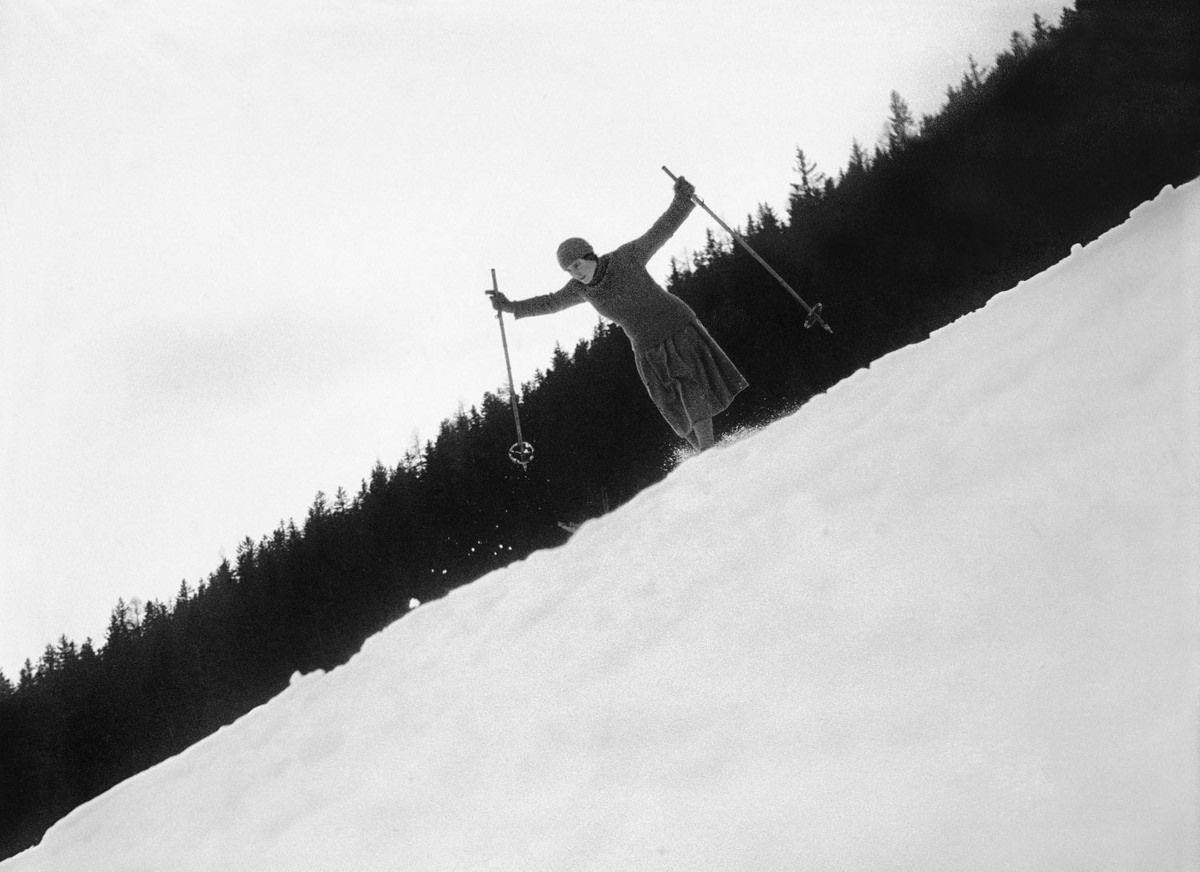 Malvina in Chamonix, January 1918.