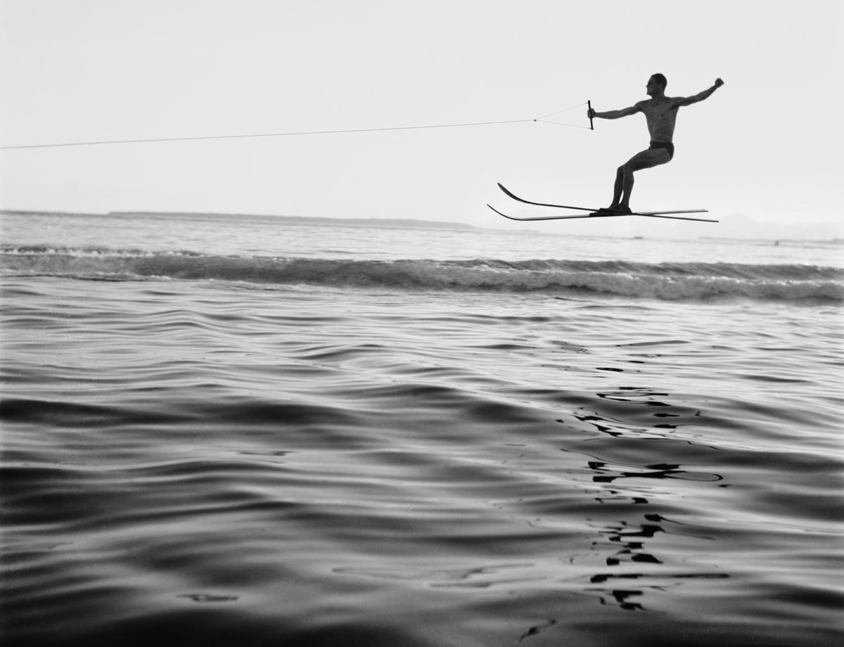 World ski-jumping championships in Juan-les-Pins, September 1938.