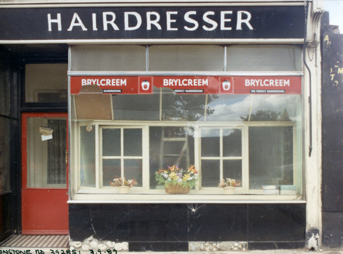 Hairdresser, Leytonstone Road, Maryland, Newham, 1989