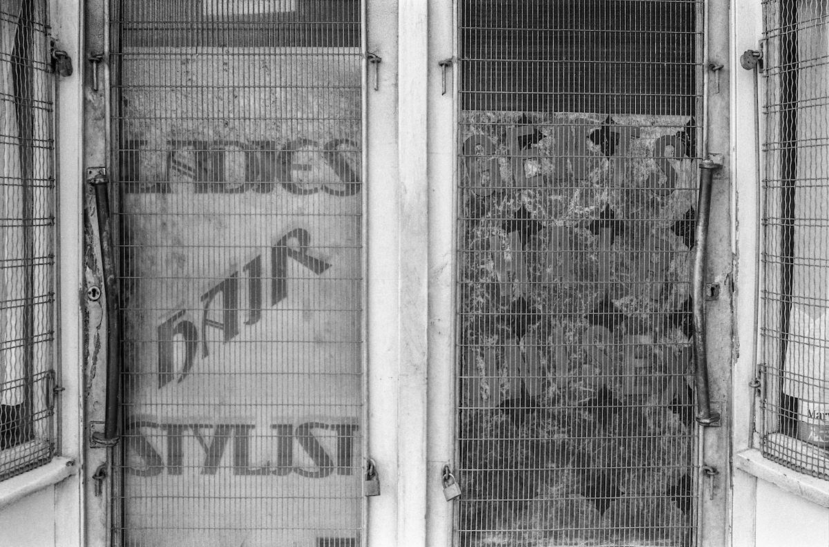 The Ideal Hairdresser, Commercial Road, Limehouse, London 1986