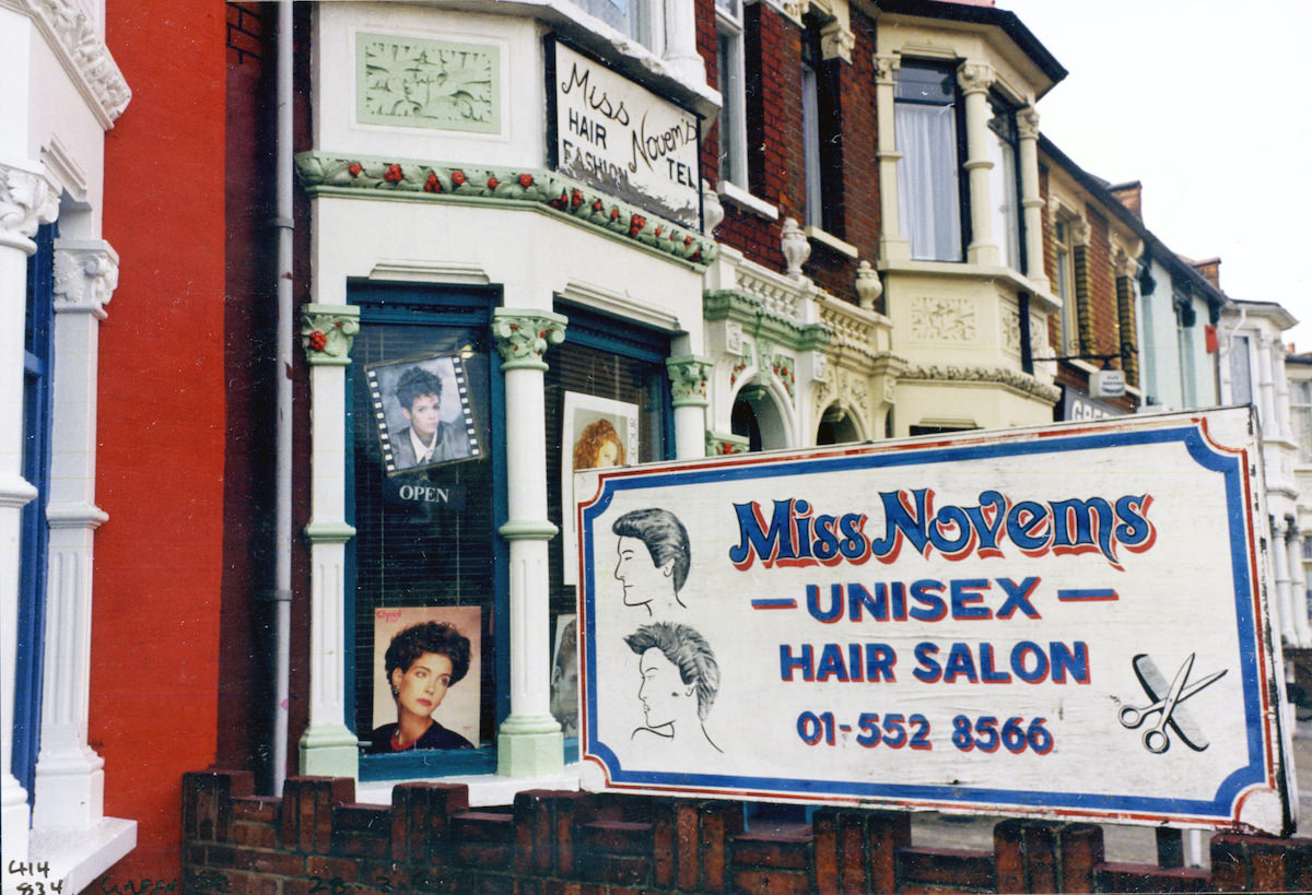 Miss Novems, Hairdresser, Green Street, Upton, Newham, 1991