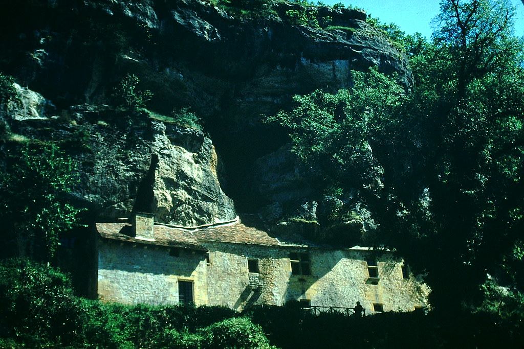 Reconstruction of Cliff Dwelling, Dordogne, France, 1954