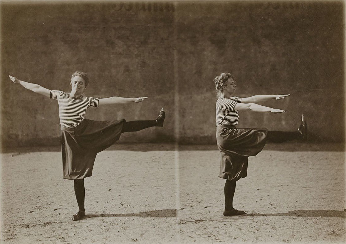 German Women Practicing Swedish Gymnastics in Heinrich, Germany in the 1900s