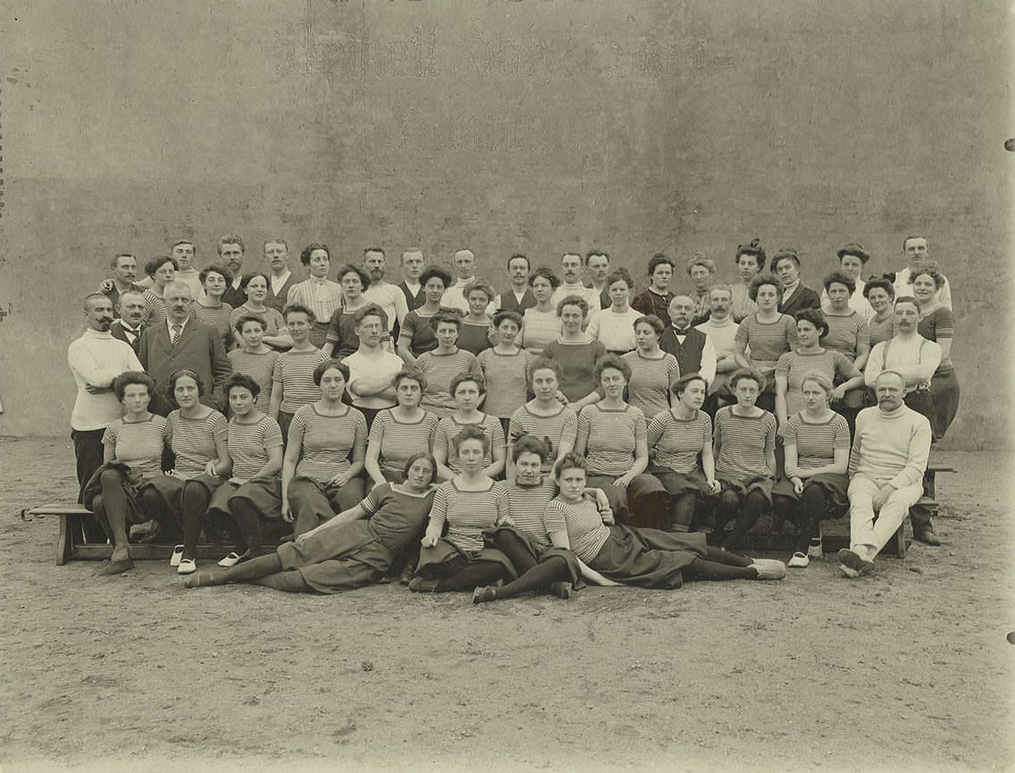 German Women Practicing Swedish Gymnastics in Heinrich, Germany in the 1900s