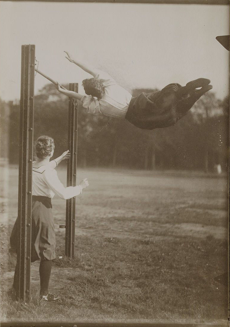 German Women Practicing Swedish Gymnastics in Heinrich, Germany in the 1900s