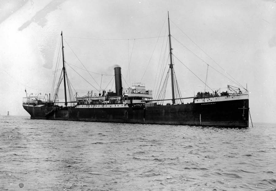 The Komagata Maru anchored off Vancouver.