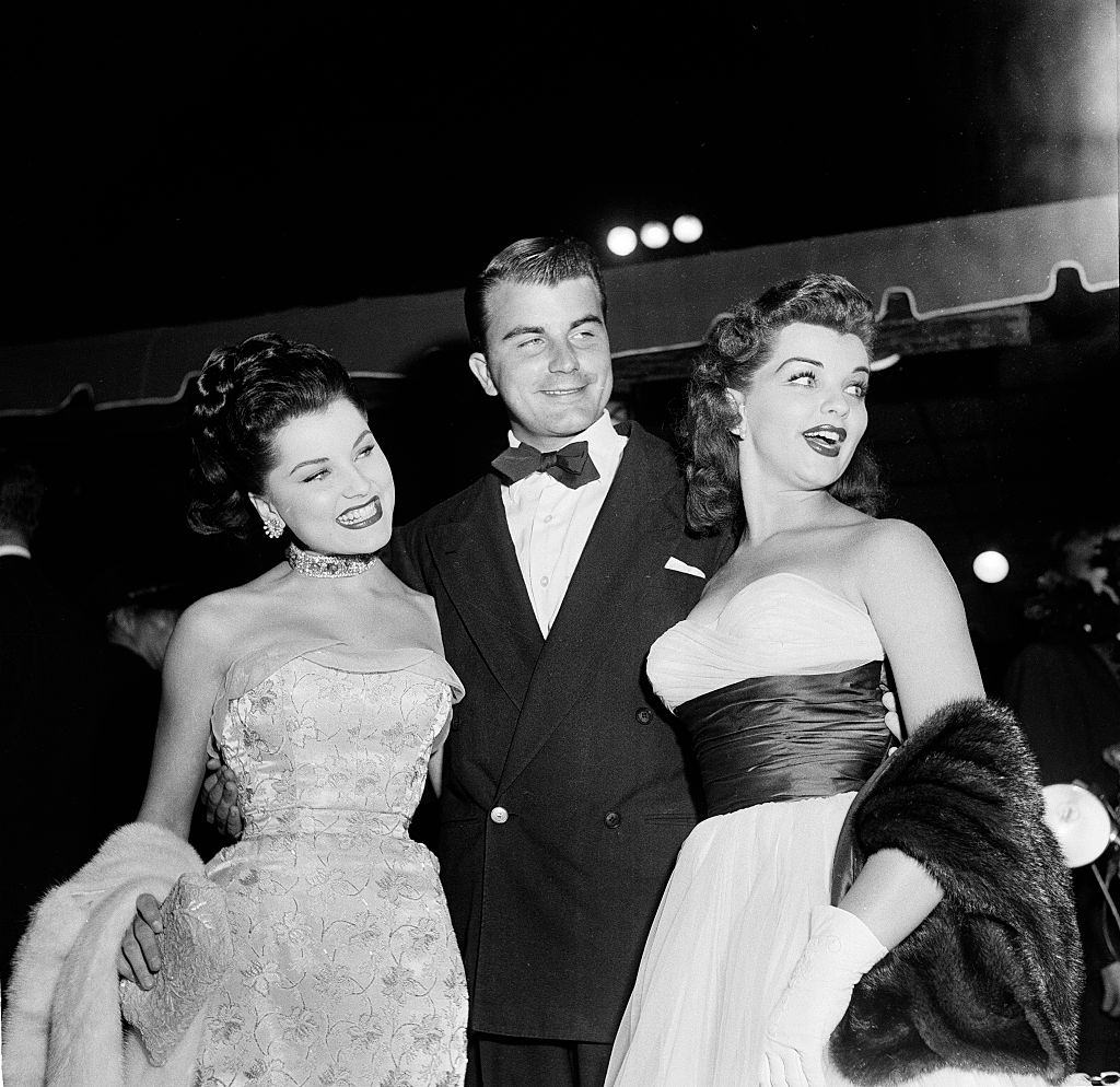 Lisa Gaye with her sister actress Debra Paget and brother Frank Griffen, 1953.