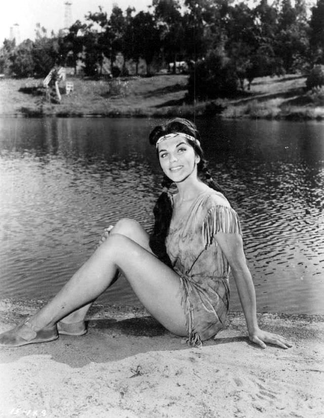 Lisa Gaye on the bank of a Pond. 