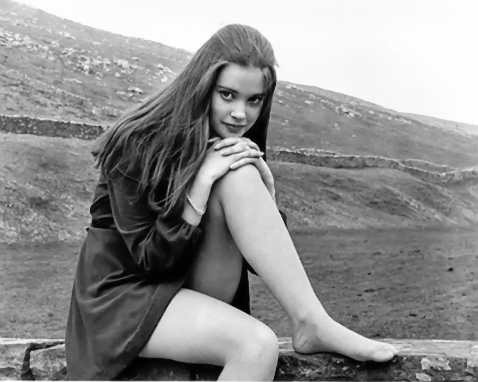 Lynne Frederick on the Set of ‘No Blade of Grass’, 1970.